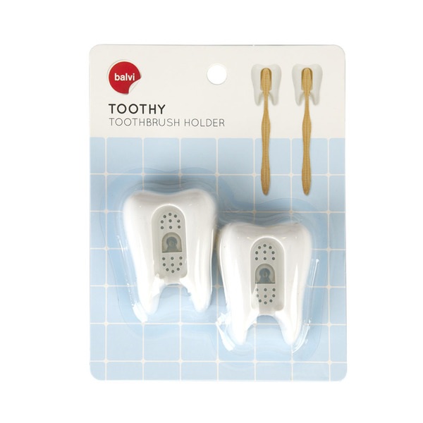 Balvi Soporte cepillo dental Toothy blanco-27486 Tienda de fábrica