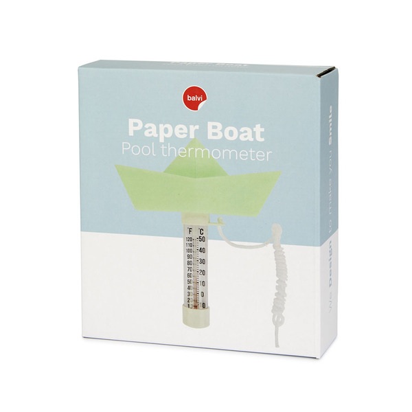 Balvi Termómetro piscina Paper Boat turquesa-27754 Libre de impuestos