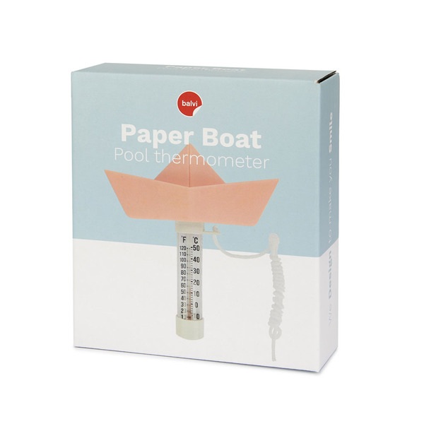 Balvi Termómetro piscina Paper Boat rosa-27755 Descuentos del mes