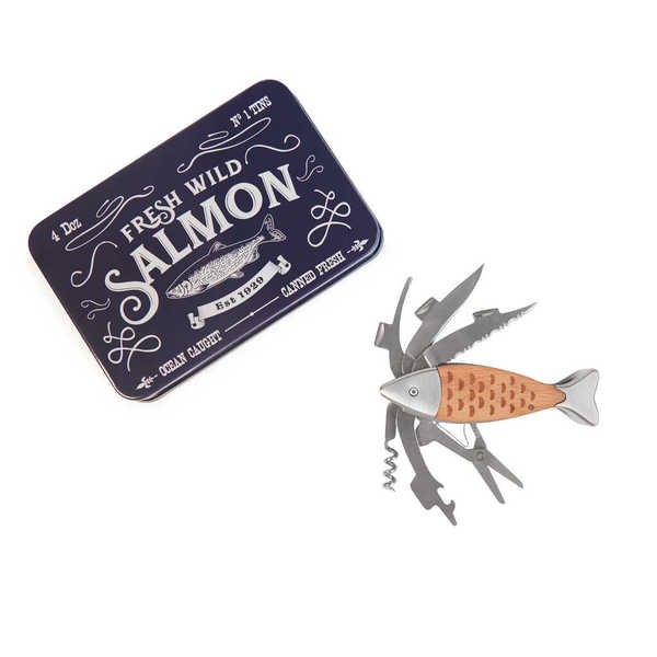 Balvi Multiherramienta Wild Salmon caja metal-28008