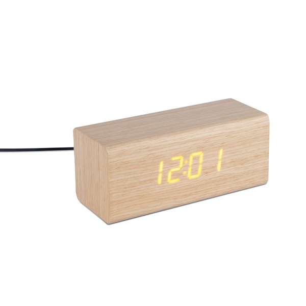 Balvi Despertador Timber cable USB incl.-27166