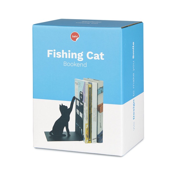 Balvi Sujetalibros Fishing Cat negro-27474 Envío gratis