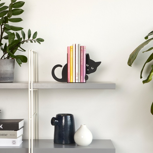 Balvi Sujetalibros Hidden Cat negro-27563 Oferta especial