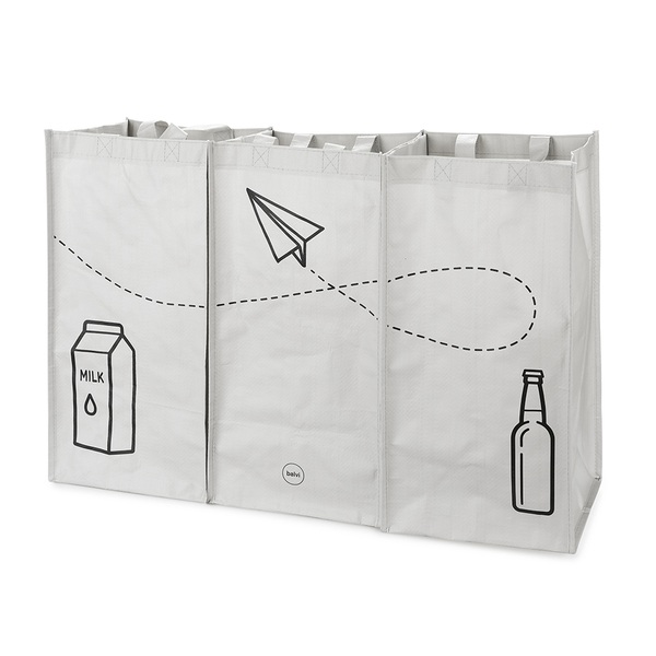 Balvi Set bolsas reciclaje Tidy Trash gris-27449