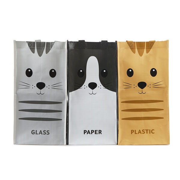 Balvi Set bolsas reciclaje Meow x3-27499