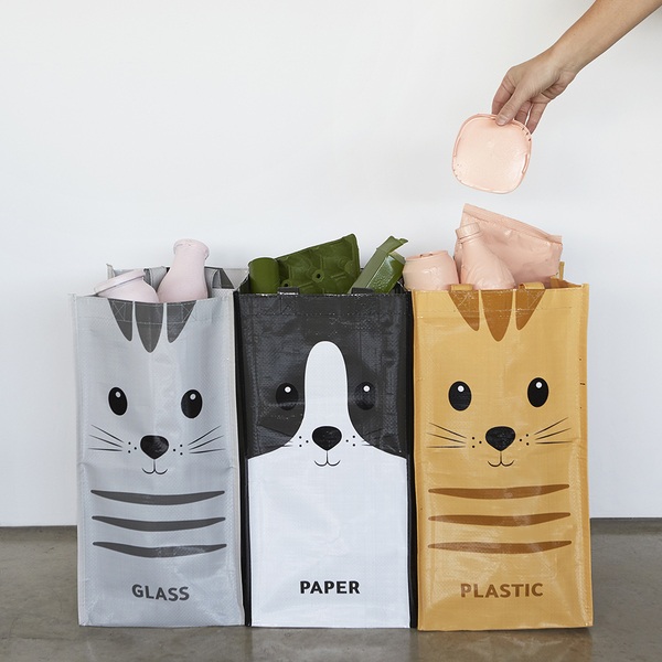 Balvi Set bolsas reciclaje Meow x3-27499 Precios de Black Friday
