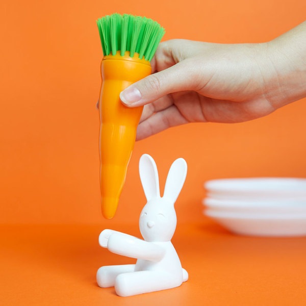 Balvi Cepillo lavaplatos Bunny blanco/naranja-27111 Libre de impuestos