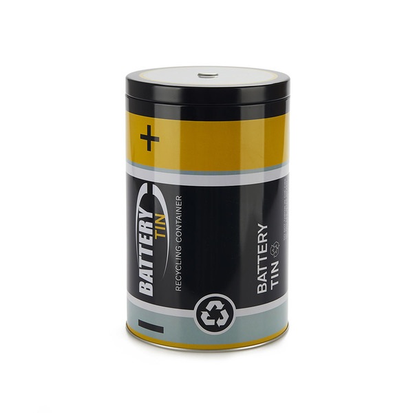 Balvi Contenedor pilas gastadas Battery Tin lata-27238