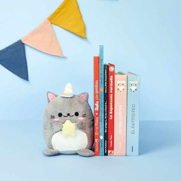 Balvi Sujetalibros Kawaii Starry gris-27986 Devoluciones gratuitas