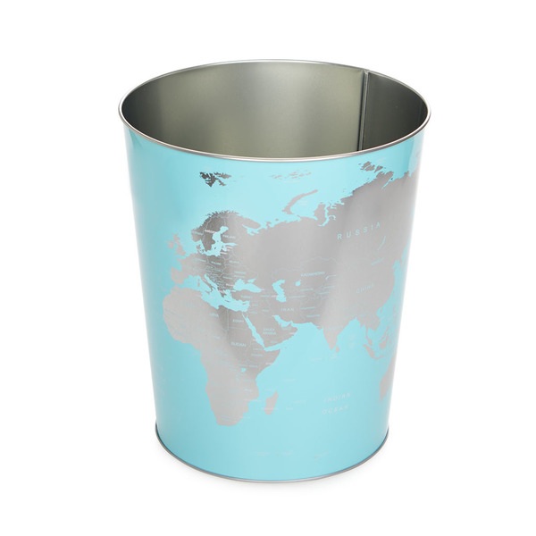 Balvi Papelera Globe turquesa-27539 Envío gratis
