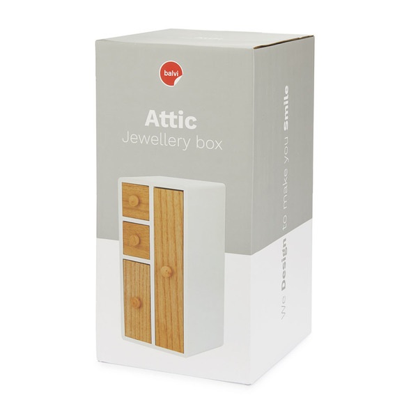 Balvi Caja joyero Attic blanco-27690 Limitado a 3 días