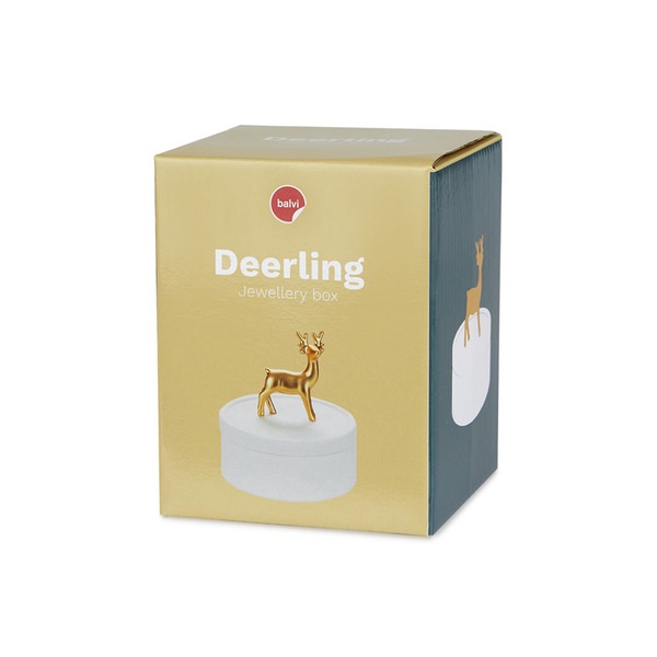 Balvi Caja joyero Deerling dorado-27438 Grandes ahorros