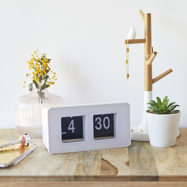 Balvi Reloj sobremesa Flip Clock blanco-27188 En oferta