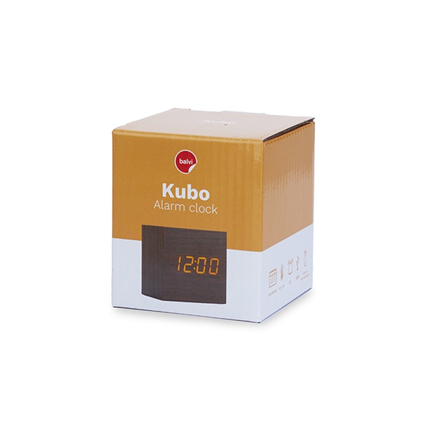 Balvi Balvi - Kubo despertador digital de madera. Con 3 alarmas calendario termómetro y nivel de brillo a Rebajas baratas