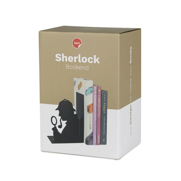 Balvi Sujetalibros Sherlock negro-27037 Precio ultrabajo