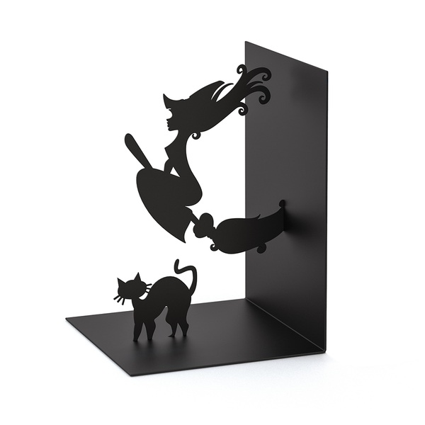 Balvi Balvi sujeta libros Magic Color negro En forma de bruja Metal 17 cm Outlet online