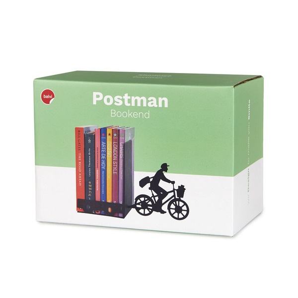 Balvi Balvi Sujeta libros Postman Color negro Decorativo Metal Rebajas