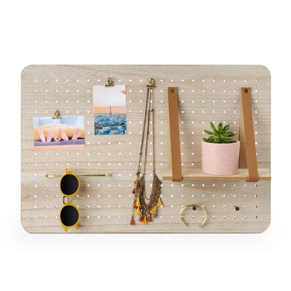 Balvi Balvi Tablero multiusos Peg Wall Con 7 accesorios Para fotos notas llaves y otros complementos Deco Últimos 2 días