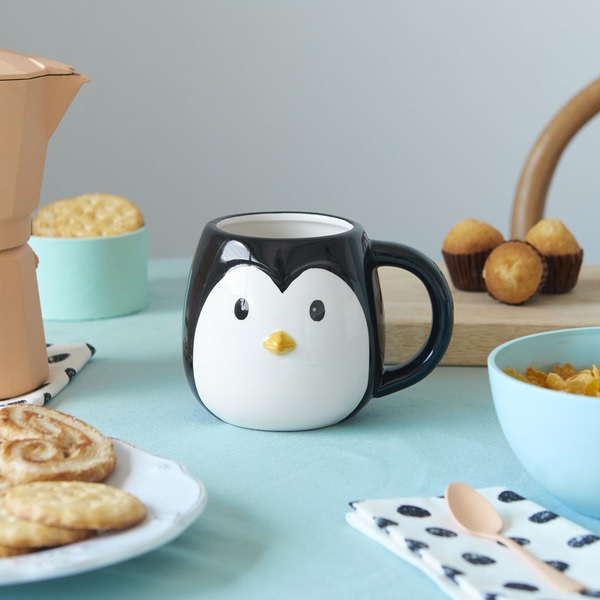 Balvi Balvi Mug Pingo Taza en forma de cabeza de pingüino Capacidad 400ml Apta para lavavajillas y microond Devoluciones gratuitas