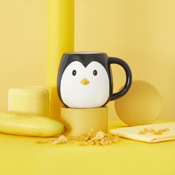 Balvi Balvi Mug Pingo Taza en forma de cabeza de pingüino Capacidad 400ml Apta para lavavajillas y microond Devoluciones gratuitas