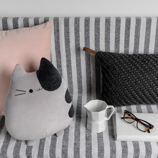 Balvi Balvi Cojín Sweet Kitty Color gris Forma de gato Suave y muy blando Poliéster Outlet