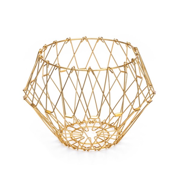 Balvi Balvi Frutero Multi Form Color dorado Contenedor decorativo Ajustable Metal
