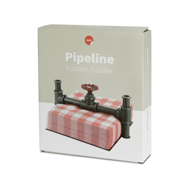 Balvi Servilletero Pipeline hierro-27709 Tienda