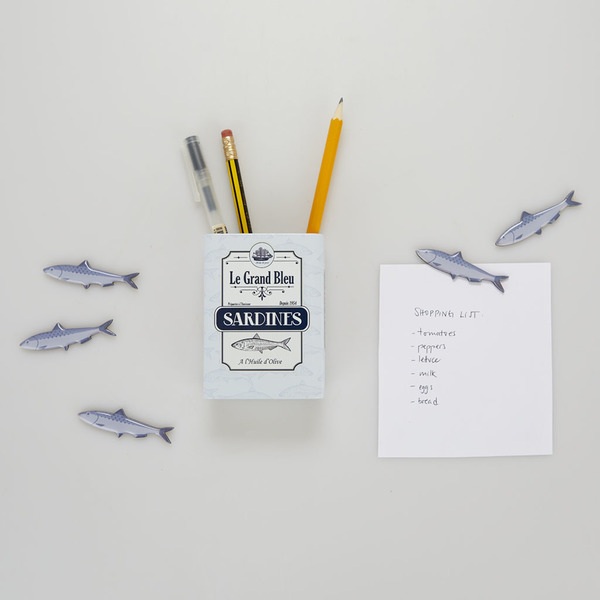 Balvi Portalápices magnético Sardines 5 imanes-27341 Últimos 2 días