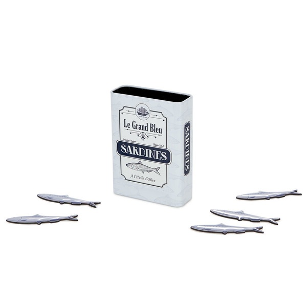 Balvi Portalápices magnético Sardines 5 imanes-27341 Últimos 2 días