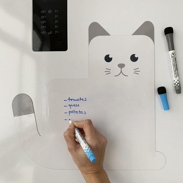 Balvi Pizarra nevera magnética Meow con 2 rotuladores-27342 Último día