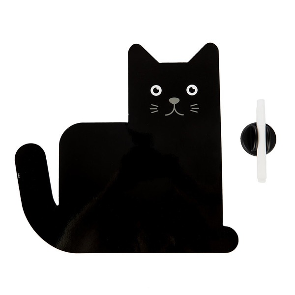 Balvi Pizarra nevera magnética Meow negro-27490