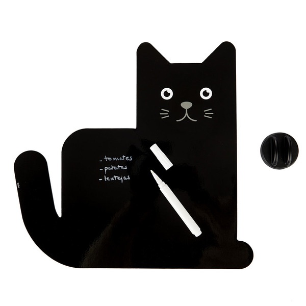 Balvi Pizarra nevera magnética Meow negro-27490 Precio de fábrica