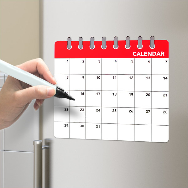 Balvi Balvi - Calendar pizarra magnética para puerta de nevera. Anota tu lista de la compra. Incluye un rot Promoción trimestral