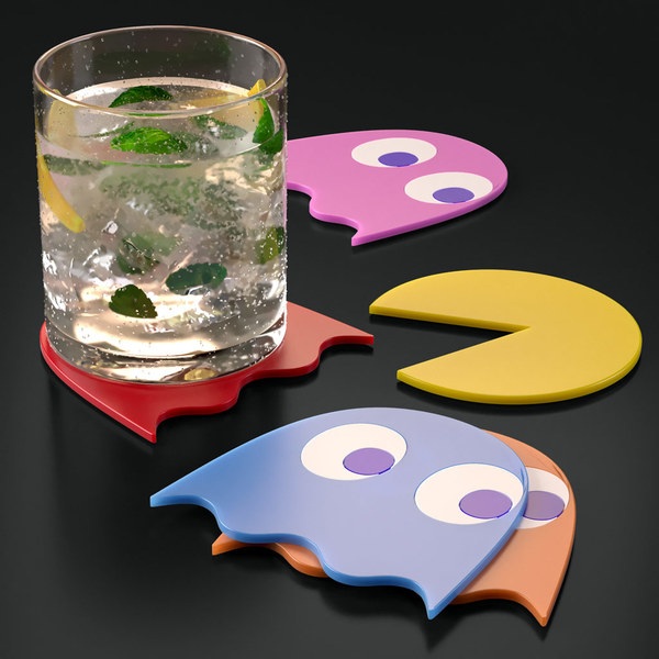 Balvi Balvi - Pac-Man set de 5 posavasos. Fabricados en goma Descuento por venta flash