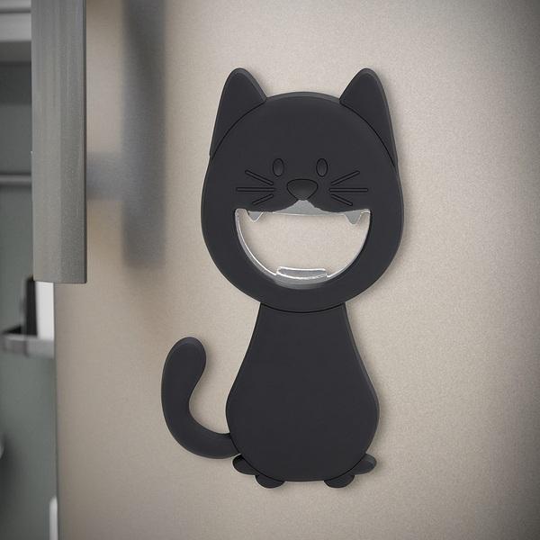 Balvi Balvi abrebotellas Katy Color gris En forma de gato Magnético Plástico PVC/metal Venta caliente
