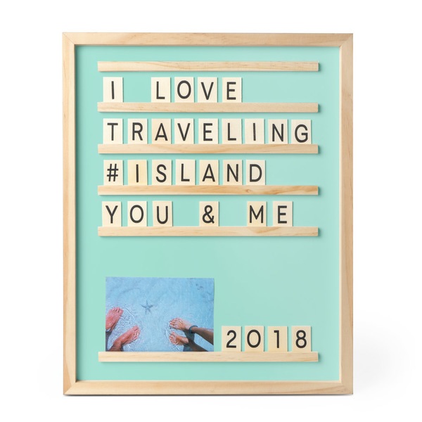 Balvi Balvi Tablero letras y fotos Memories Color verde Con 79 piezas Madera 46x37cm Último día