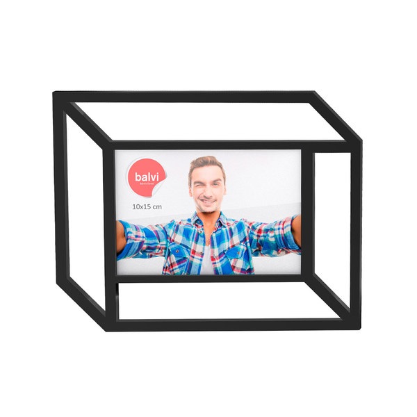 Balvi Balvi - Tratto marco de fotos. Tamaño foto: 10x15 cm. Modelo de pared. Color: negro. Fabricado en MDF