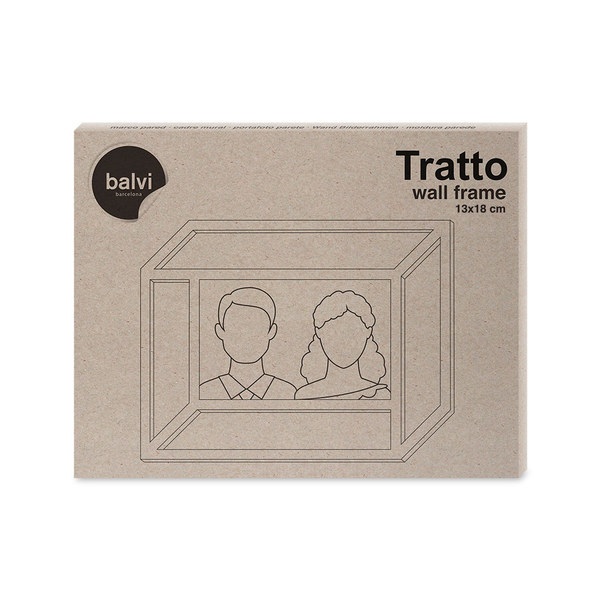 Balvi Balvi - Tratto marco de fotos. Tamaño foto: 13x18 cm. Modelo de pared. Color: roble. Fabricado en MDF Solo queda un día