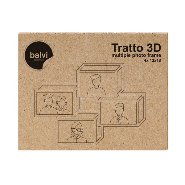 Balvi Balvi marco múltiple Tratto Color blanco Marco para 4 fotos de 13x18 cm Marco de pared Madera DM Superdescuento