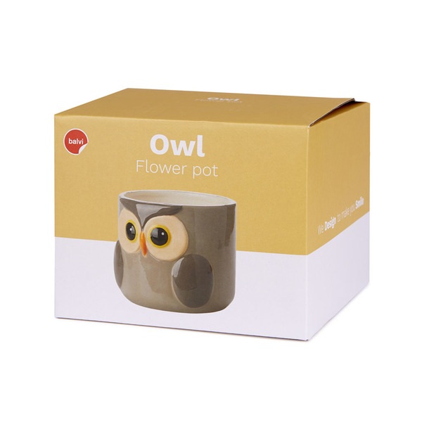 Balvi Maceta Owl gris-27678 En oferta