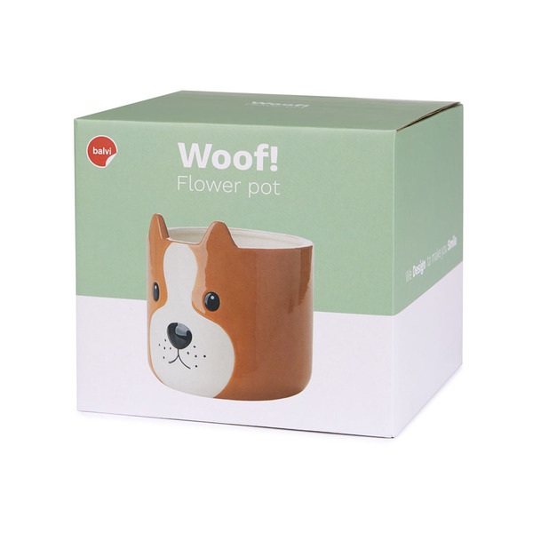 Balvi Maceta Woof marrón-27679 Gran oferta