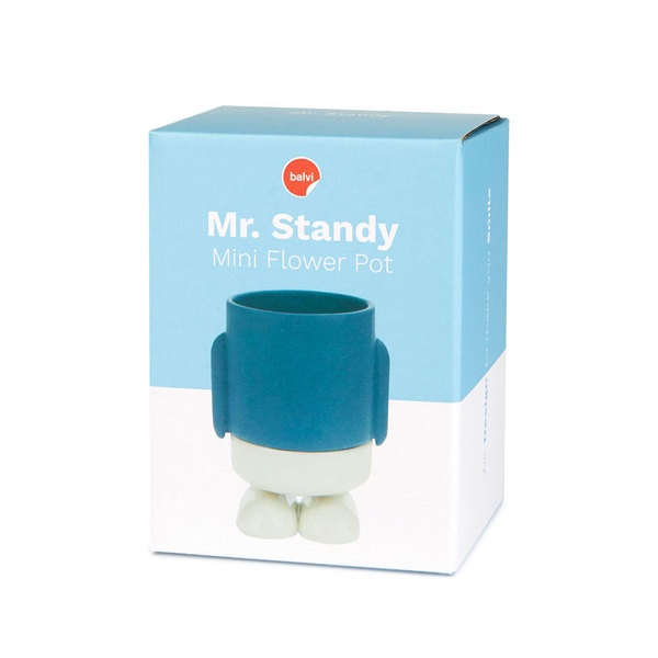 Balvi Mini maceta Mr.Standy azul-27834 Rebajas de fábrica