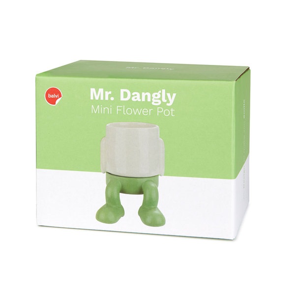 Balvi Mini maceta Mr.Dangly verde-27836 Ventas relámpago