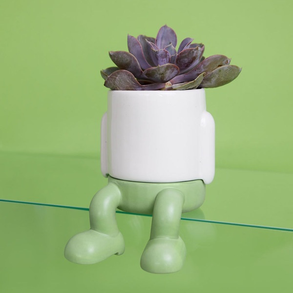 Balvi Mini maceta Mr.Dangly verde-27836 Ventas relámpago