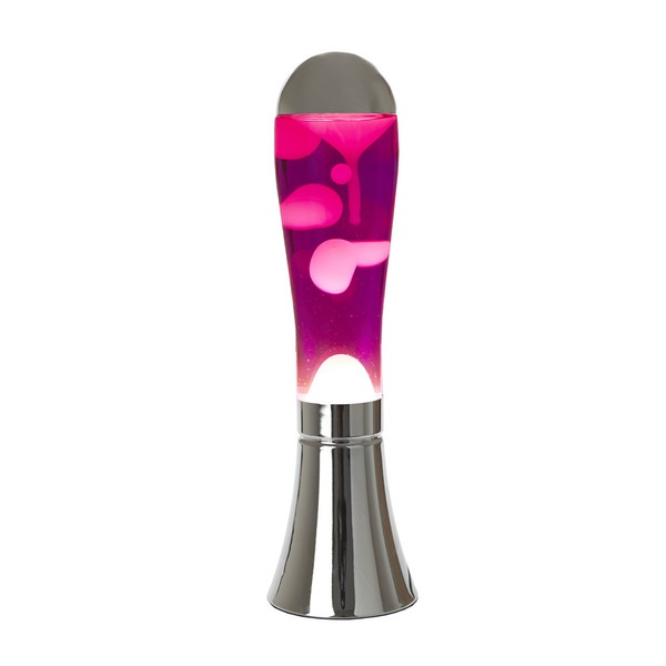 Balvi Lámpara lava Magma plateado/rosa-27396