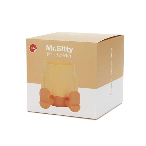 Balvi Portalápices Mr.Sitty naranja-27749 Solo hoy