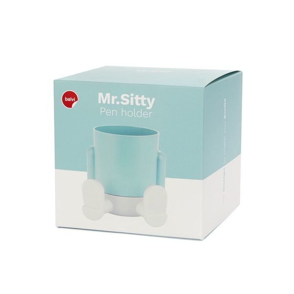 Balvi Portalápices Mr.Sitty azul claro/blanco-27744 Solo queda un día