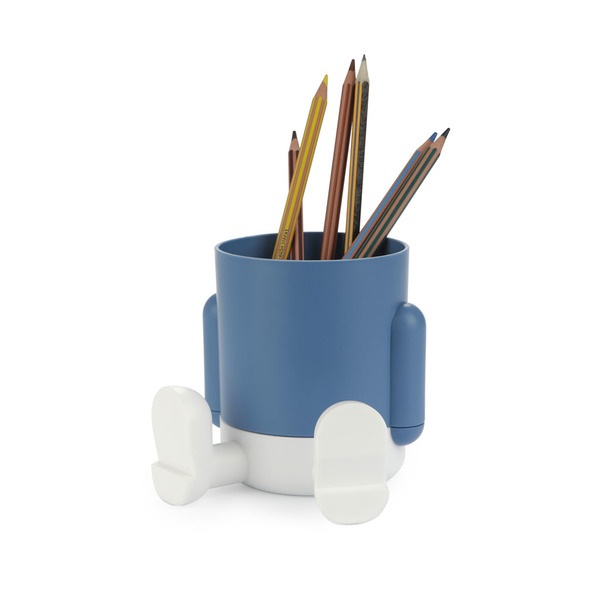Balvi Portalápices Mr.Sitty azul/blanco-27745
