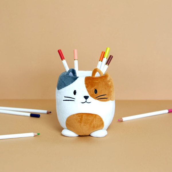 Balvi Portalápices Fluffy Kitty Calico multicolor-27873 Tienda de fábrica