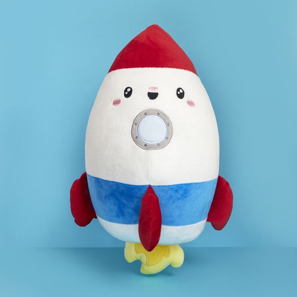 Balvi Cojín infantil Fluffy Rocket blanco/rojo-27782 Último día